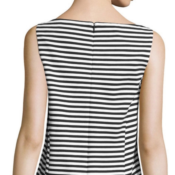 Lafayette 148 NY Striped Sleeveless Shift Dress - Picture 3 of 8